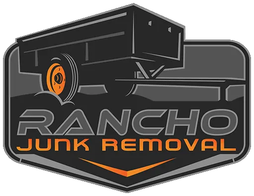 Rancho Junk Removal logo: a hauling trailer above the company name